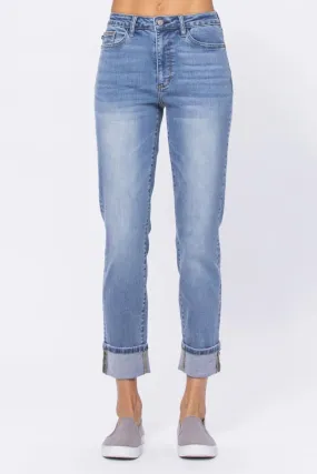 Judy Blue HW Vintage Wash Boyfriend Jeans