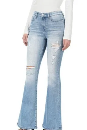 Zen Flare Distressed Jeans